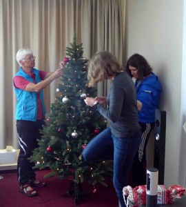 Decorating the christmas tree