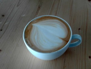 One of the numerous cups of cappuccino I made with the machine